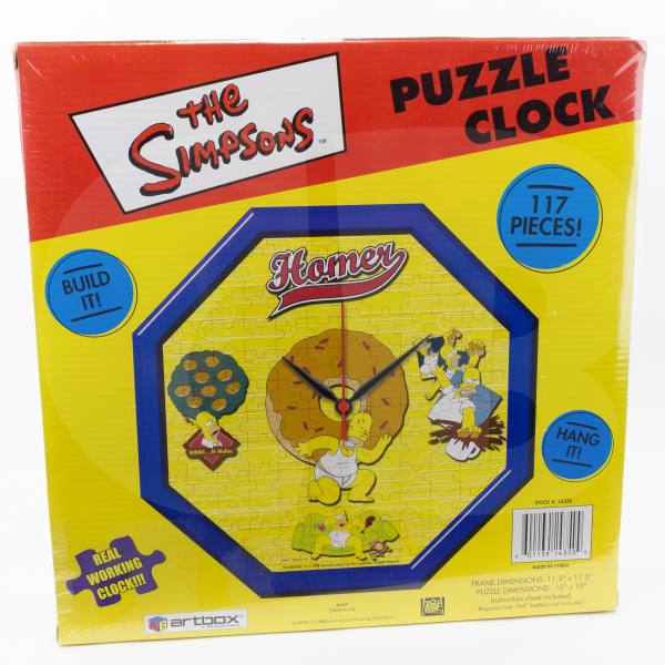 The Simpsons Puzzle Uhr mit 117 Puzzleteilen 30 x 30 cm