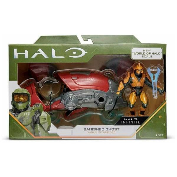Halo Infinite Fahrzeug mit 15 cm Action Figur: Banished Ghost mit Elite Warlord (Verpackungsschaden)