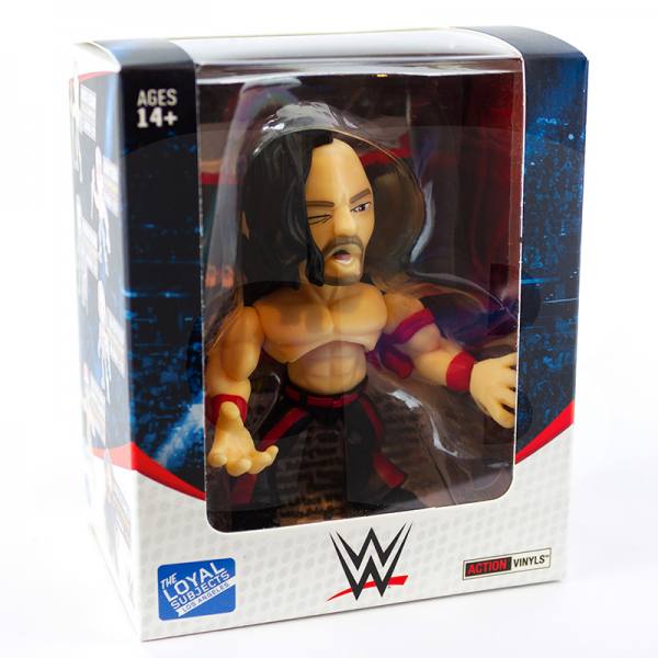 WWE Wrestling Vinyl 8 cm Minifigur mit Zubehör: Shinsuke Nakamura (Black Pants)