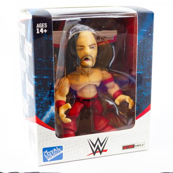 WWE Wrestling Vinyl 8 cm Minifigur mit Zubehör: Shinsuke Nakamura (Red Pants)