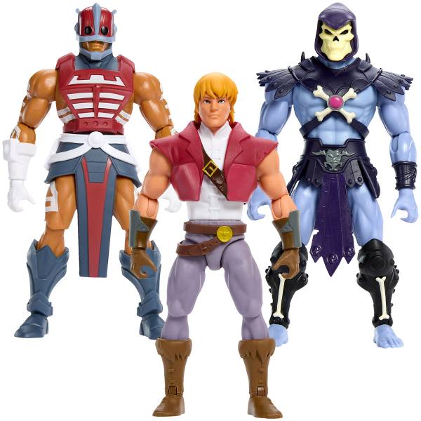 Masters of the Universe Origins 14 cm Figur Wave 29: Prince Adam, Skeletor, Zodak (200X / Cartoon