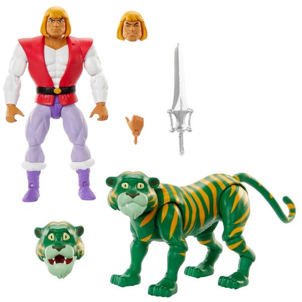 Masters of the Universe Origins 14 cm Action Figur: Prince Adam & Cringer (Cartoon Collection)