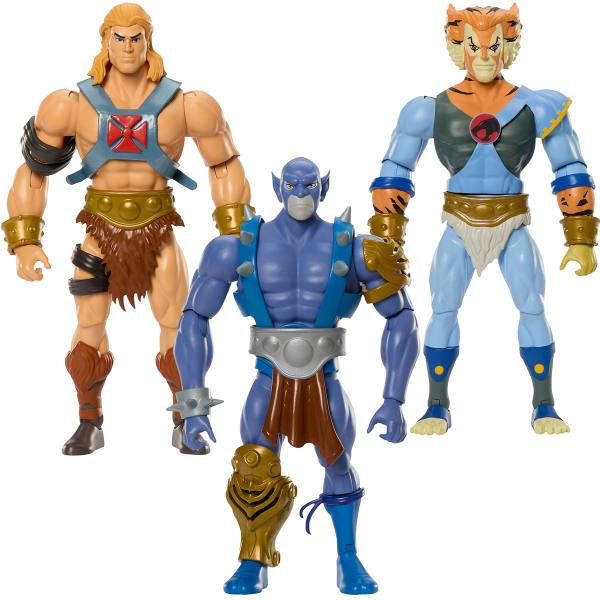 Masters of the Universe X Thundercats 14cm Figur Wave 2: He-Man | Tygra | Panthro
