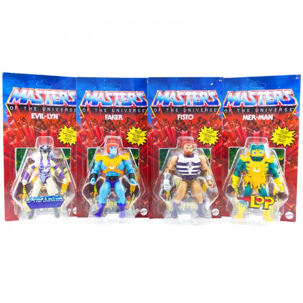 Masters of the Universe Origins Wave 5 Figuren 4er Set mit Faker, Fisto, LoP Mer-Man & Evil-Lyn 200X