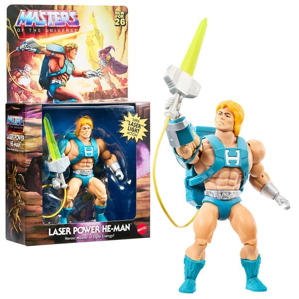Masters of the Universe Origins 14 cm Action Figur: Laser Power He-Man (Exklusive)