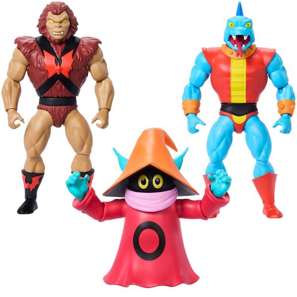 Masters of the Universe Origins 14 cm Figur Wave 25: Fang-Man, Orko & Grizzlor (Cartoon Collection)