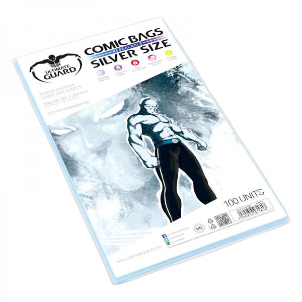 Ultimate Guard Comic Hüllen Bags zum Archivieren: Silver Size (wiederverschließbar)
