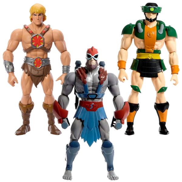 Masters of the Universe Origins 14 cm Figur Wave 27: He-Man | Stratos | Tri-Klops (200X / Cartoon)