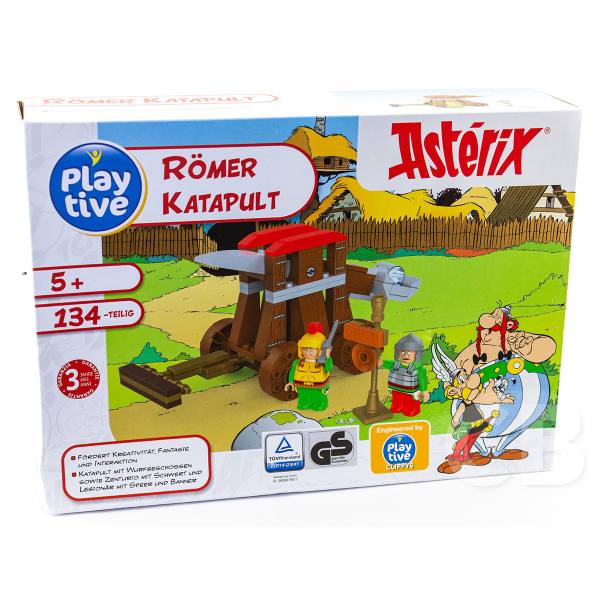 Playtive Clippys Asterix & Obelix Klemmsteine: Römer Katapult 134-teilig