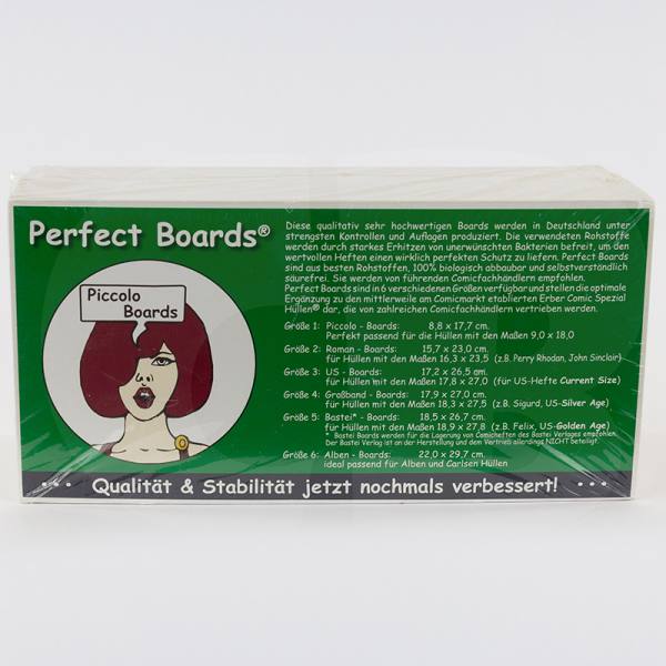 Perfect Comic Backing Boards für Piccolo (100 Boards)