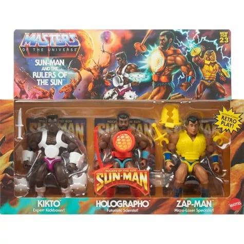 Masters of the Universe Origins Figuren Rulers of the Sun: Kikto, Holographo & Zap-Man (US-Import
