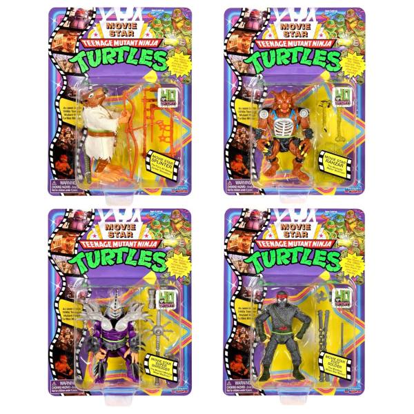 Teenage Mutant Ninja Turtles Movie Star Figuren: Super Shredder, Splinter, Rahzar und Foot Soldier