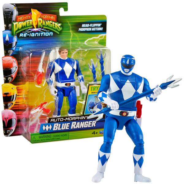 Power Rangers RE-IGNITION 12 cm Figur: Auto-Morphin Blue Ranger