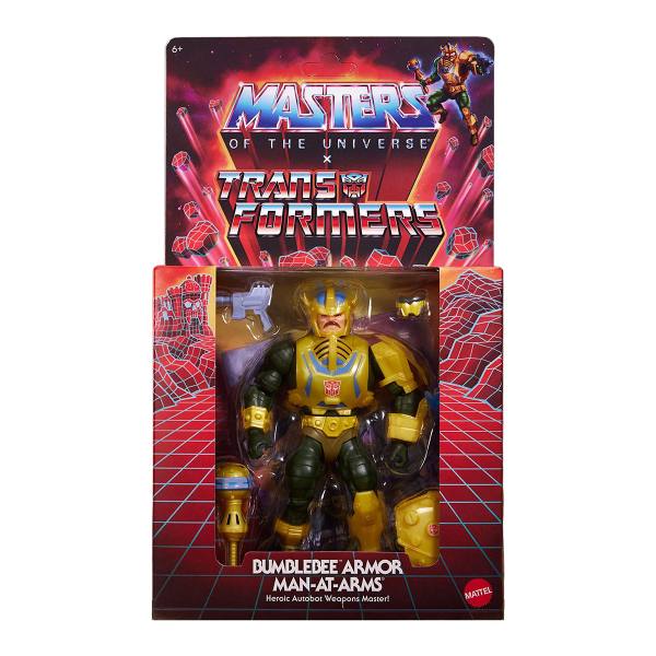 Masters of the Universe x Transformers 14cm Action Figur: Bumblebee Armor Man-At-Arms