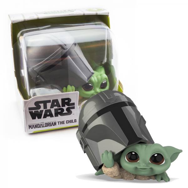 Star Wars Bounty Collection Figur: The Child Baby Yoda Grogu Helmet Peeking