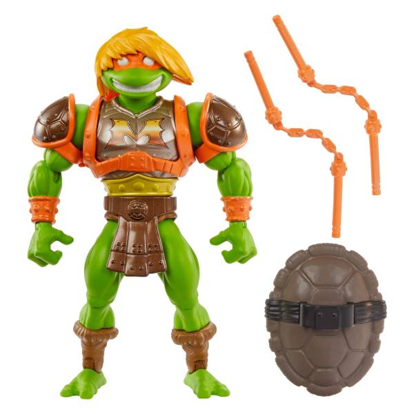 Turtles of Grayskull MOTU & TMNT 14cm Action Figur Wave 3: Michelangelo (Verpackungsschaden)