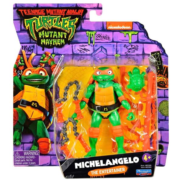 Teenage Mutant Ninja Turtles Mutant Mayhem 10cm Basis Figur: Michelangelo