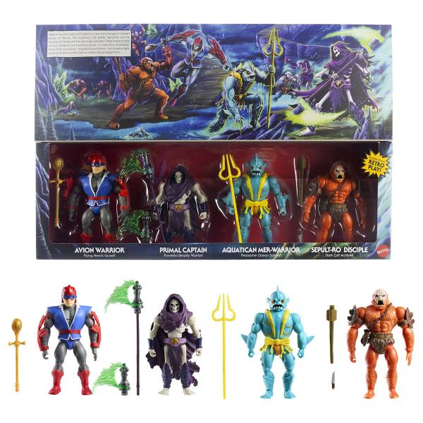 Masters of the Universe Origins Battle for Subternia Action Figuren 4er Set