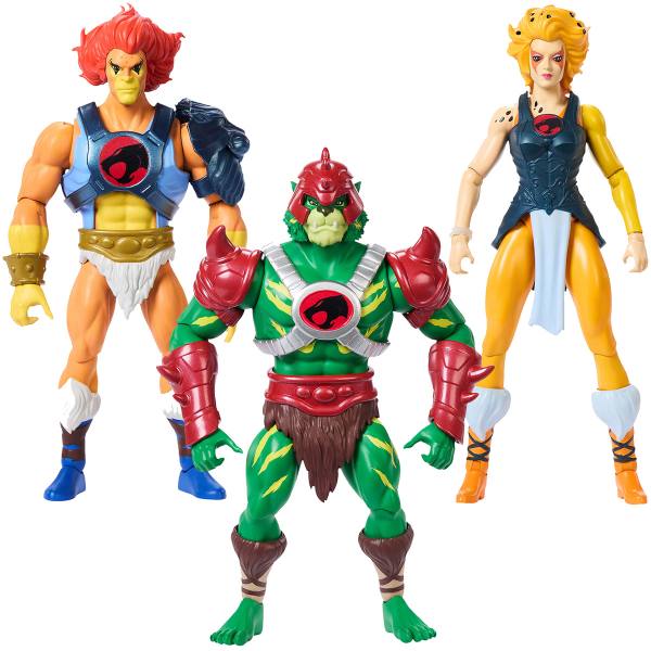 Masters of the Universe X Thundercats 14cm Figur Wave 1: Lion-O | Cheetara | Battle-Cat Man
