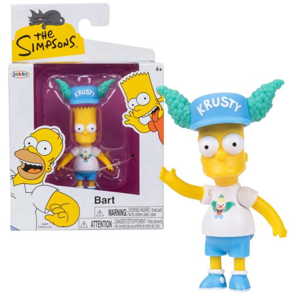 JAKKS Pacific Simpsons 7 cm Action Figur Wave 3: Bart mit Krusty Hut